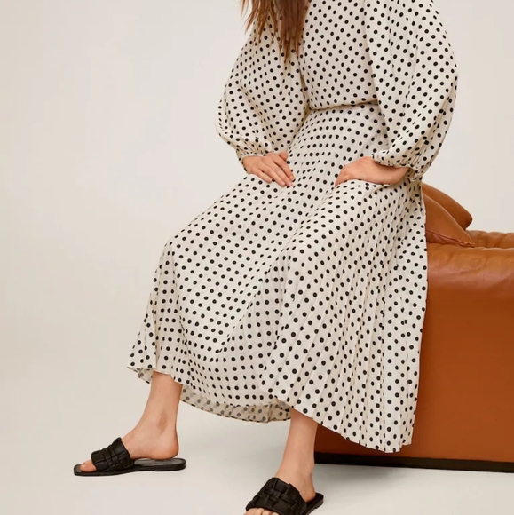 🔥Last 2🔥MANGO Pleated Polka dot maxi skirt - Picture 4 of 7